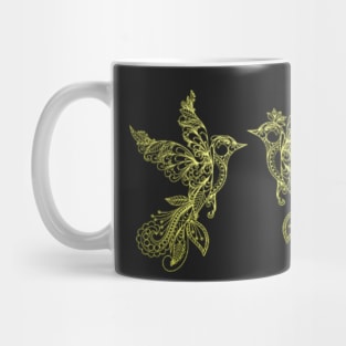 Love Everybirdy Golder Birds Pattern Mug